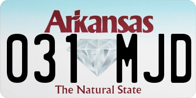 AR license plate 031MJD