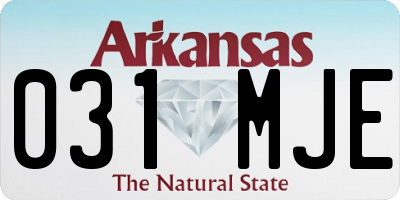AR license plate 031MJE