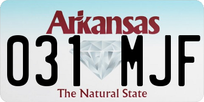 AR license plate 031MJF