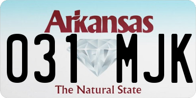 AR license plate 031MJK
