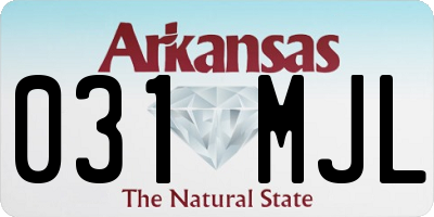 AR license plate 031MJL