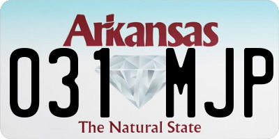 AR license plate 031MJP