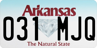 AR license plate 031MJQ