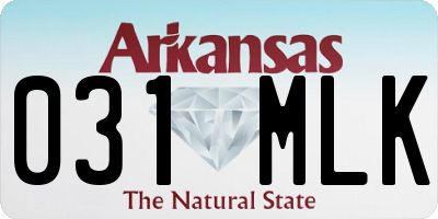 AR license plate 031MLK