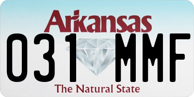 AR license plate 031MMF
