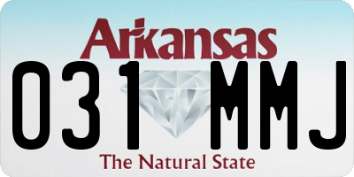 AR license plate 031MMJ