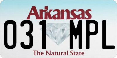 AR license plate 031MPL