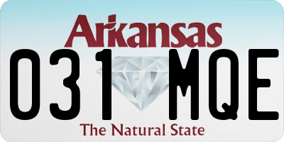 AR license plate 031MQE