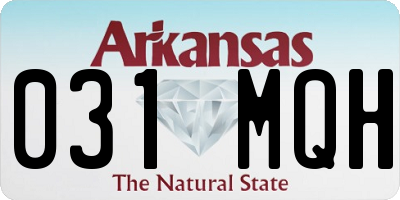 AR license plate 031MQH
