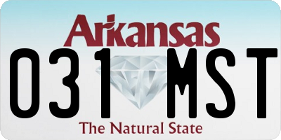 AR license plate 031MST