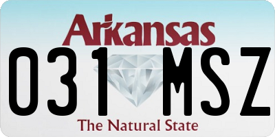 AR license plate 031MSZ