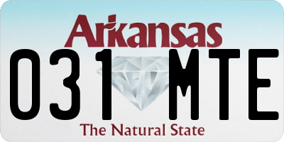 AR license plate 031MTE
