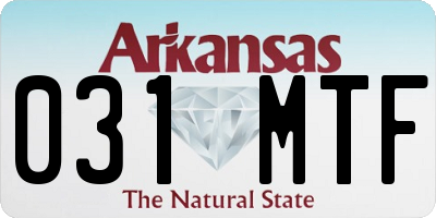 AR license plate 031MTF