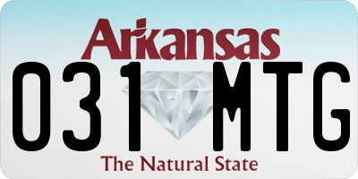AR license plate 031MTG
