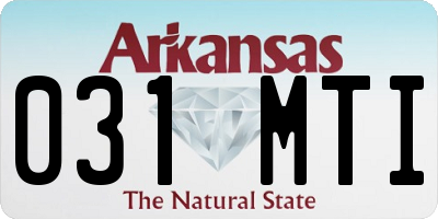 AR license plate 031MTI