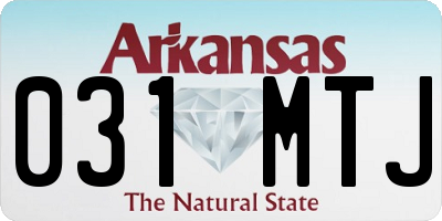 AR license plate 031MTJ