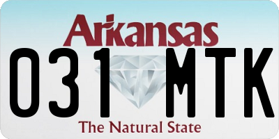 AR license plate 031MTK