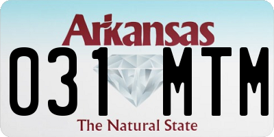 AR license plate 031MTM