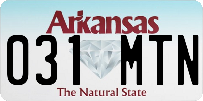 AR license plate 031MTN