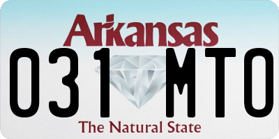 AR license plate 031MTO