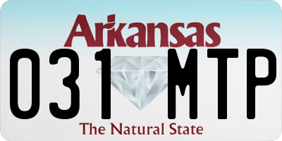 AR license plate 031MTP
