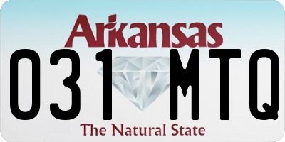 AR license plate 031MTQ