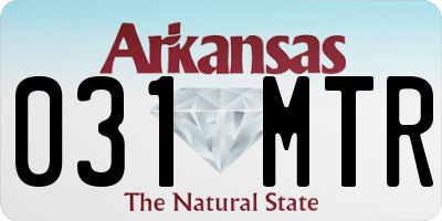 AR license plate 031MTR