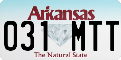 AR license plate 031MTT