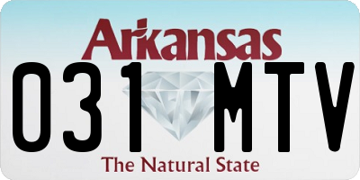 AR license plate 031MTV