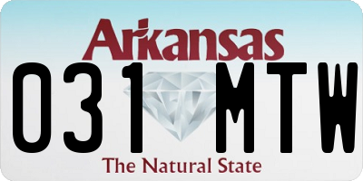 AR license plate 031MTW
