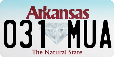 AR license plate 031MUA