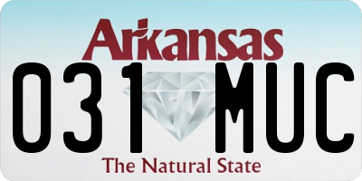 AR license plate 031MUC