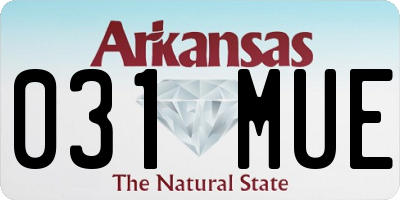 AR license plate 031MUE