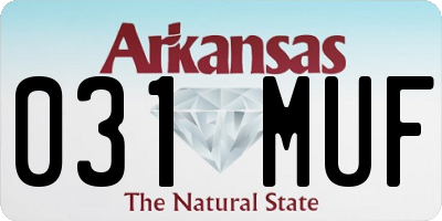 AR license plate 031MUF