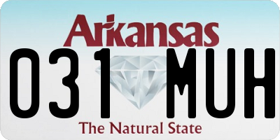 AR license plate 031MUH
