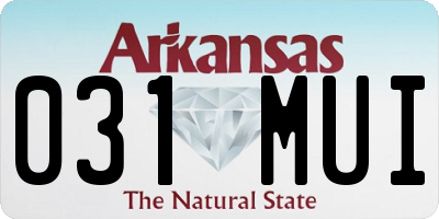 AR license plate 031MUI