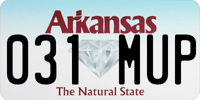 AR license plate 031MUP