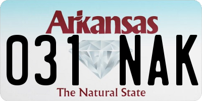 AR license plate 031NAK