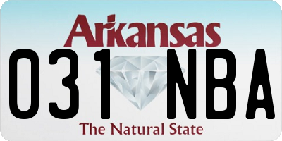 AR license plate 031NBA