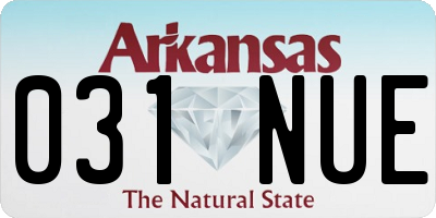 AR license plate 031NUE