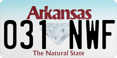 AR license plate 031NWF