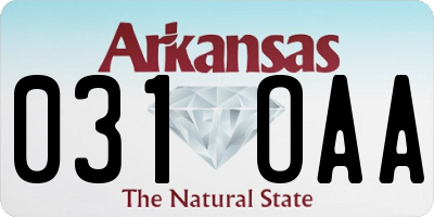 AR license plate 031OAA