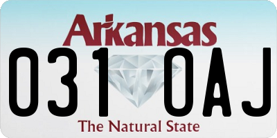 AR license plate 031OAJ