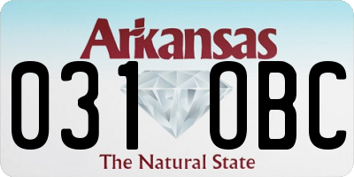 AR license plate 031OBC