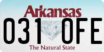 AR license plate 031OFE