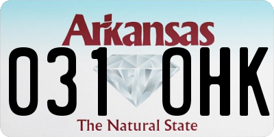 AR license plate 031OHK