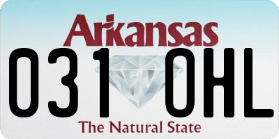 AR license plate 031OHL