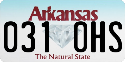 AR license plate 031OHS