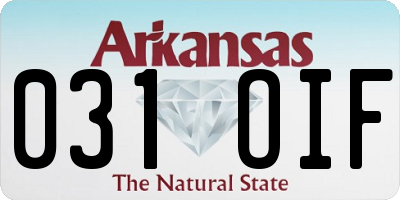 AR license plate 031OIF