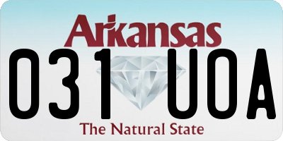 AR license plate 031UOA
